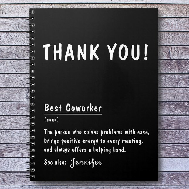 Thank You Gift Best Coworker Personalized Notebook (Creator Uploaded)