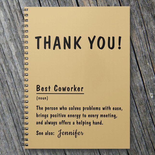 Thank You Gift Best Coworker Personalized Notebook (Creator Uploaded)