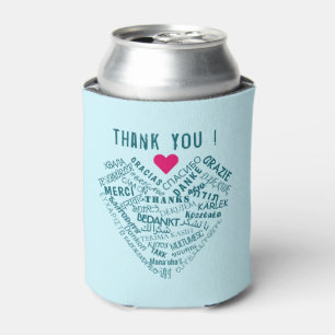 Thank You Gift Can Cooler Text Personalized