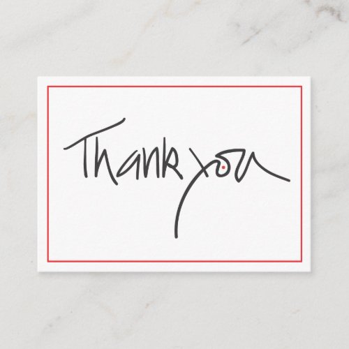 Thank you gift cards in black and red