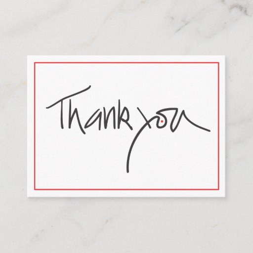 Customizable Thank you gift cards in black and red business card templates