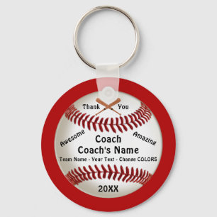 Thank You Gift for Baseball Coach, Baseball Keychain