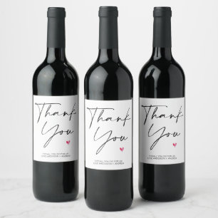Thank You Gift for Family and Friends Wine Label