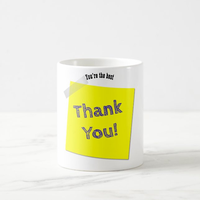 Thank You Gift For Man - Sticky Note -Customizable Coffee Mug (Center)