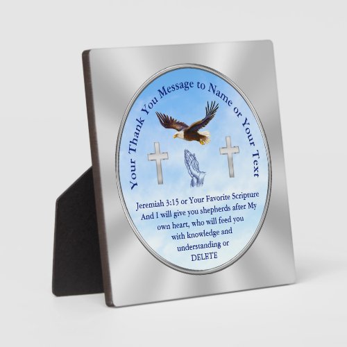 Thank You Gift for Pastor Friends Family Bible Plaque