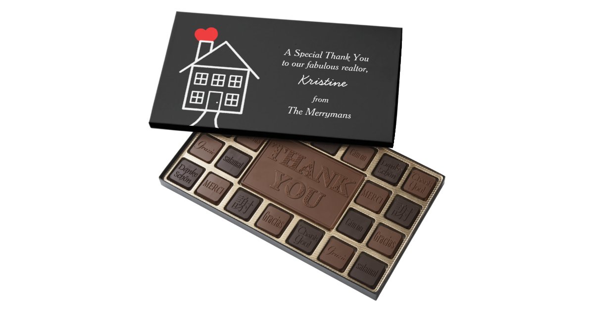Thank You Gift for Realtor - Chocolate Box | Zazzle.com