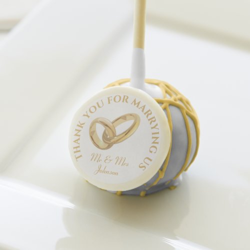 Thank You Gift for Wedding Officiant Cake Pops