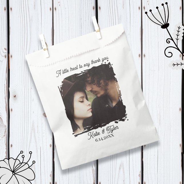 Thank You Gift | Photo Template Wedding Favor Bag (Creator Uploaded)