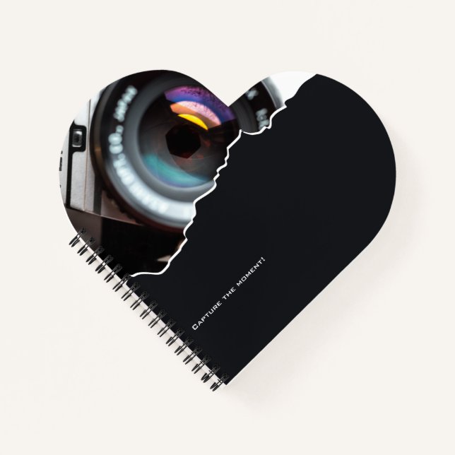 Thank You Gift Photographer Heart Shaped Notebook (Front)