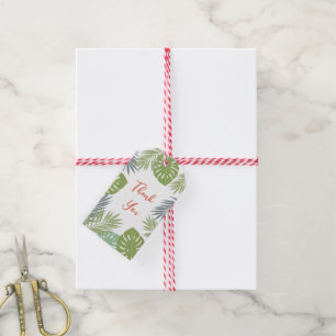 Thank you gift tag for first birthday plant desig.