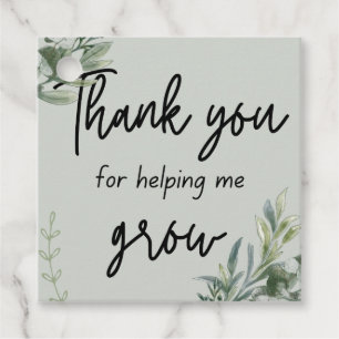 Thank you gift tag for teacher or party favors
