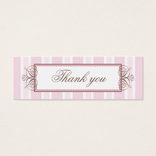 THANK YOU GIFT TAG :: paris stripe Business Card Template