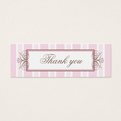 Customizable THANK YOU GIFT TAG :: paris stripe Business Card Template