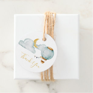 Thank You Gift Tags Baby Shower Soft Blue