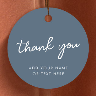 Thank you Gift Tags Minimal Blue Gray