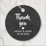 Thank You Gift Tags, Wedding Thank You Chalkboard Favor Tags<br><div class="desc">These are the perfect little gift tags. You can customize front and back text.</div>
