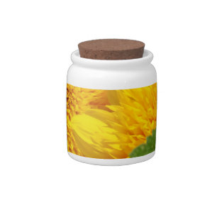 Thank You gifts custom Yellow Sunflowers Candy Jar