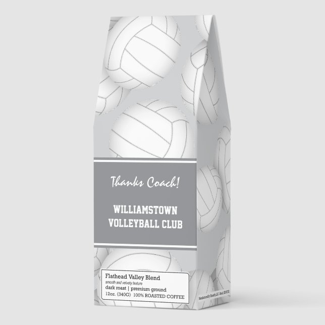 thank you gifts for kids volleyball coach roasted coffee (Front)