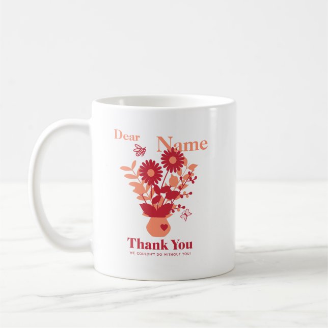 Thank You Gifts For Staff Custom Coffee Mug (Left)