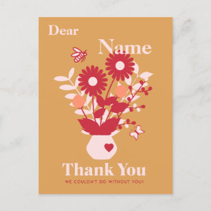 Thank You Gifts For Staff Custom Holiday Postcard