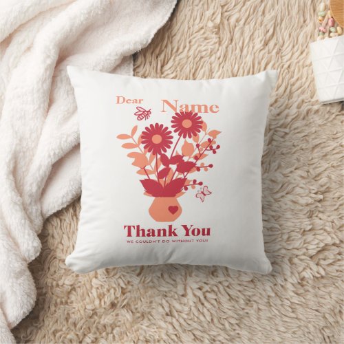 Thank You Gifts For Staff Custom Throw Pillow