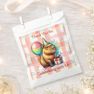 Thank You Girl's Birthday Party Capybara Favor Bag