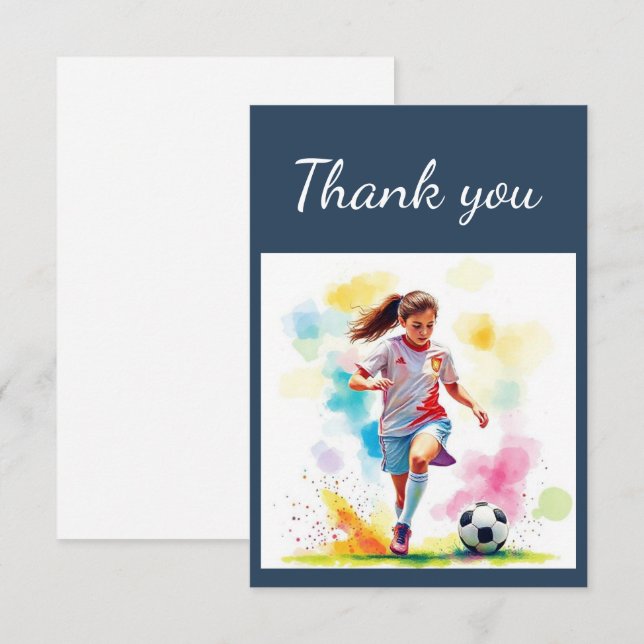 Thank You Girls Soccer Player Coach, Game Sport (Front/Back)