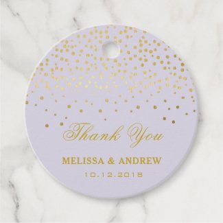 Thank You | Glamorous Gold Sparkles - Wedding Favor Tags