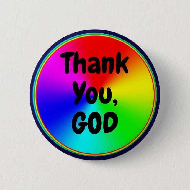 Thank You, GOD (edit text) Button (Front)