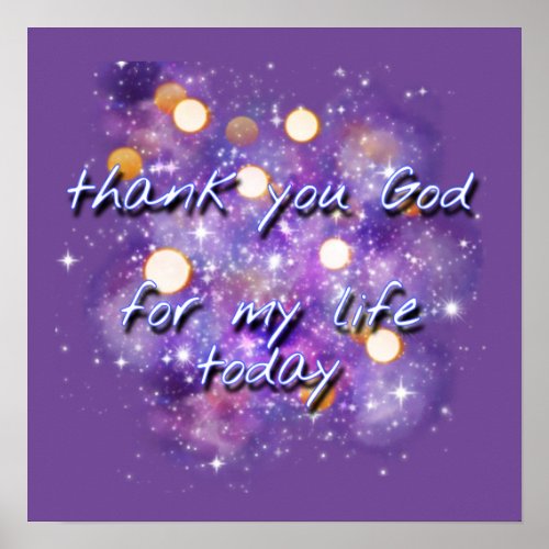 thank you God for my life today Poster