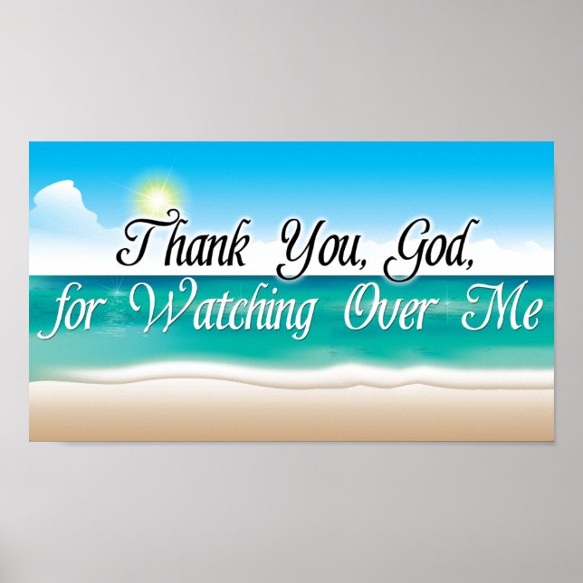 Thank You God for Watching over Me Poster (Front)
