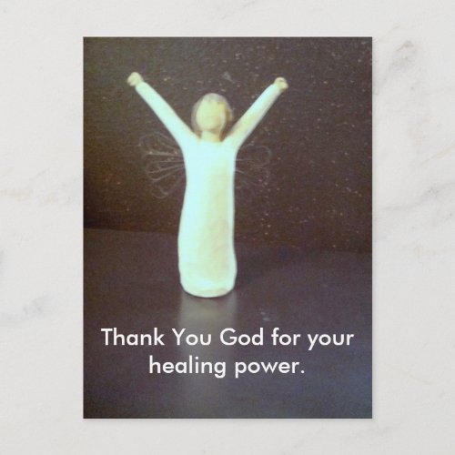 Thank You God for your healing power Postcard