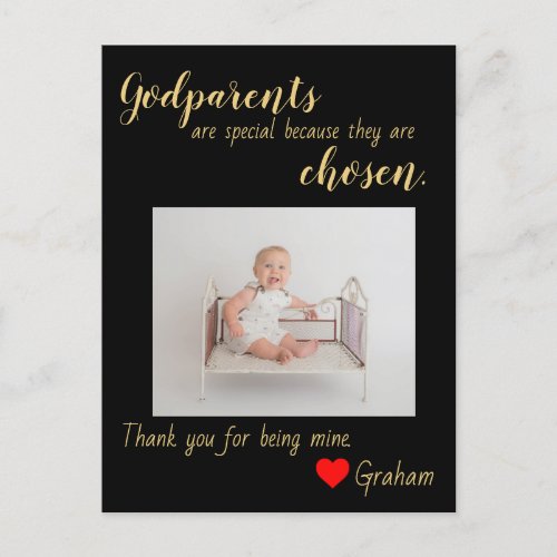 Thank you Godparent card
