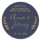 Thank you Gold and Navy Blue Feather Sticker