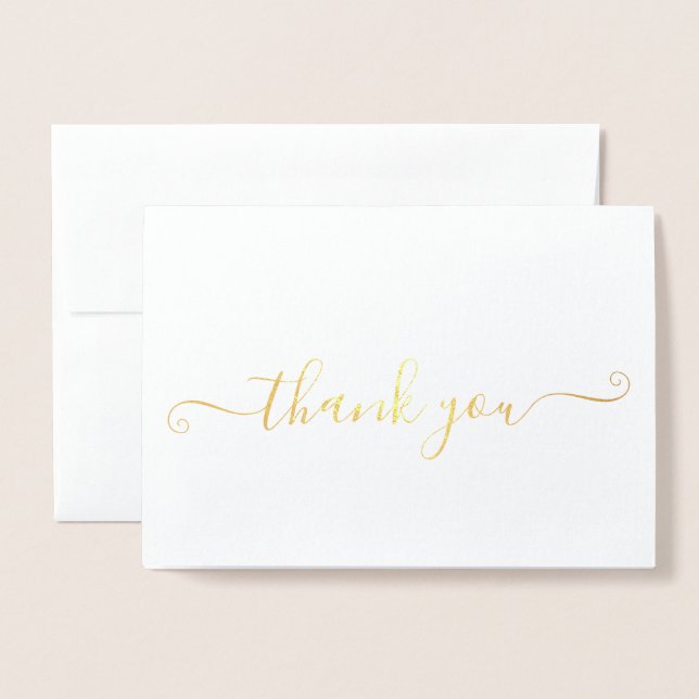 thank you gold foil card (Front With Envelope)