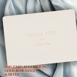 "Thank You" Gold-Foil, Minimal, Luxury, Wedding,  Foil Invitation