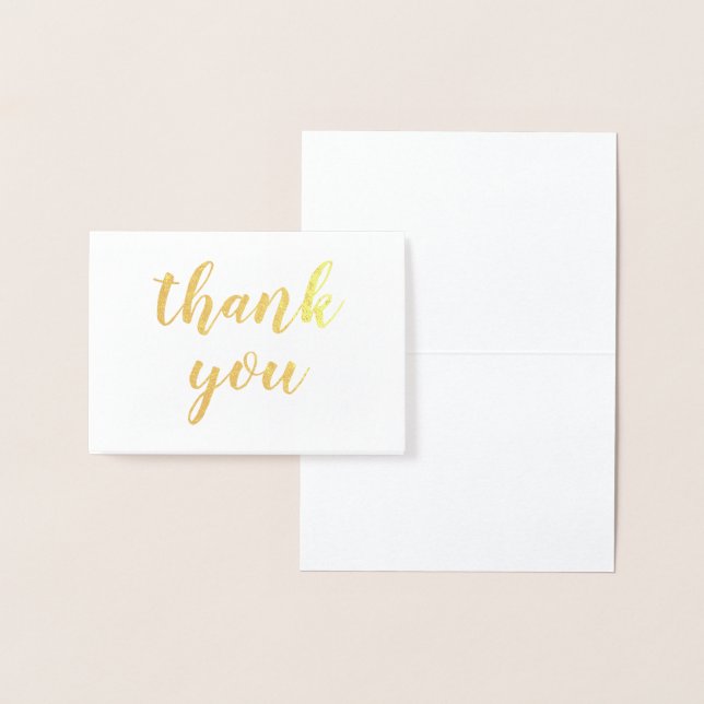 thank you gold foil script foil card (Display)