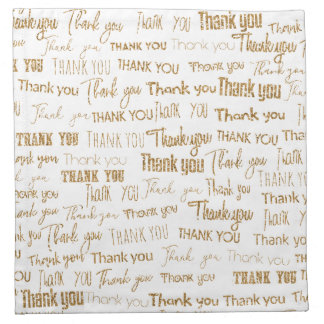 Thank you gold glitter party cloth napkin
