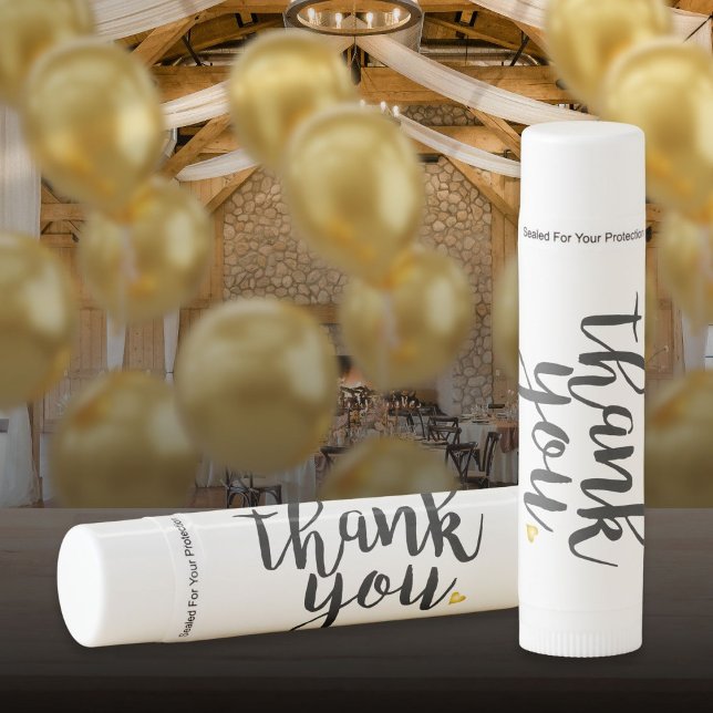 Thank You Gold Heart Favor Lip Balm (Thank You Gold Heart Favor Lip Balm)