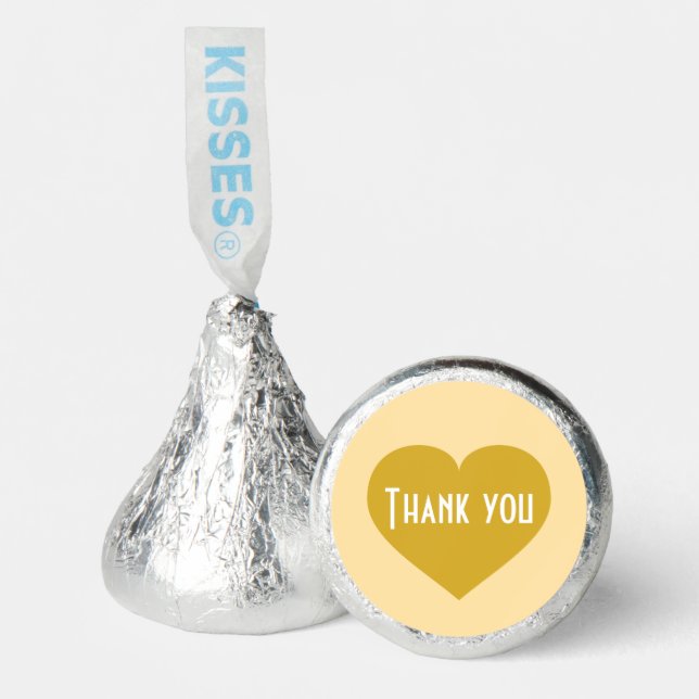 Thank You Gold Heart Hershey®'s Kisses® (Front)