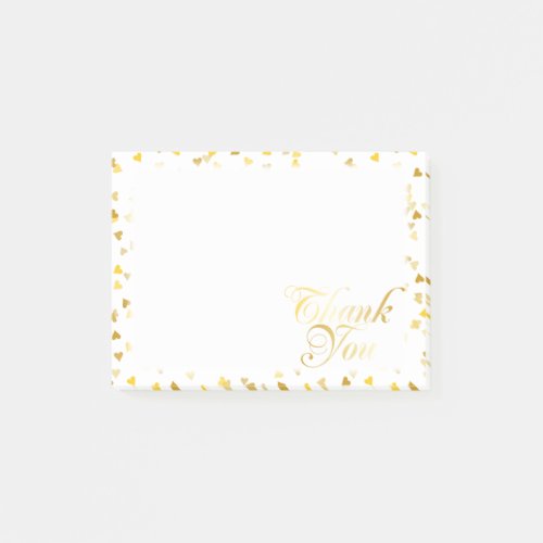 Thank You Gold Hearts Post_it Notes