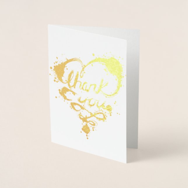thank you gold lights foil card (Front)