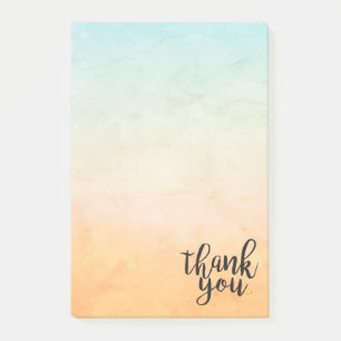 Thank You Gold Love Heart Watercolour Post-it Notes