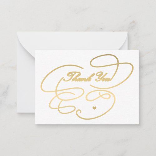 Thank you gold script simple elegant