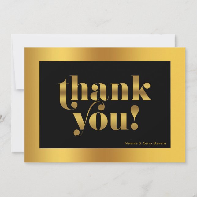 Thank you gold typography, gold and black (Front)