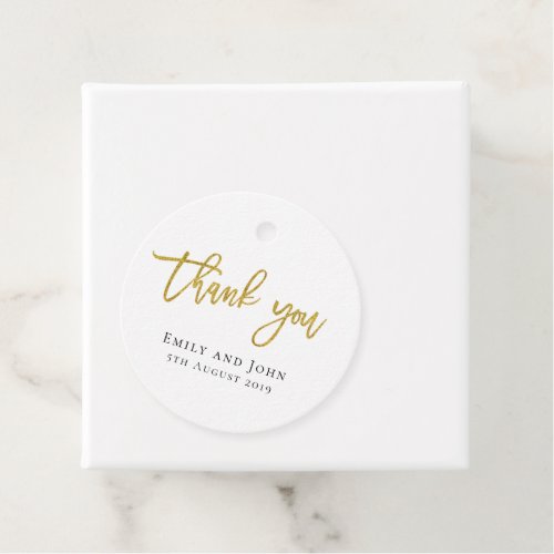 Thank yougoldyour names  message wedding favor tags