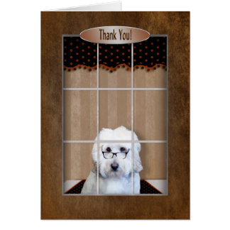Thank You  - Golden Doodle - Window Cards