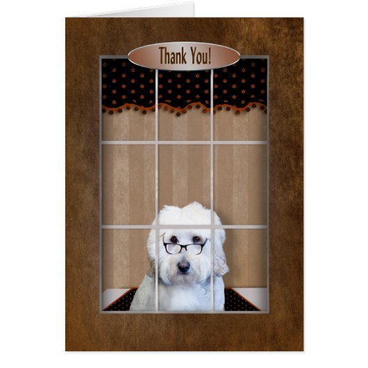 Thank You  - Golden Doodle - Window Cards (Front)