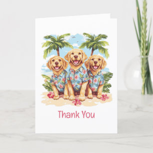 Thank You Golden Retriever Dogs Hawaiian Shirts