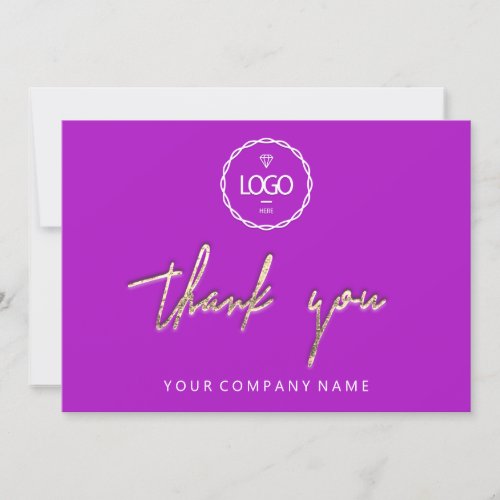 Thank You Golden Script  Logo Script Pink Blue Invitation